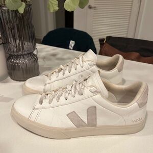 Men's Veja Campo White Leather Sneakers Size US 12.5 (EU 47)